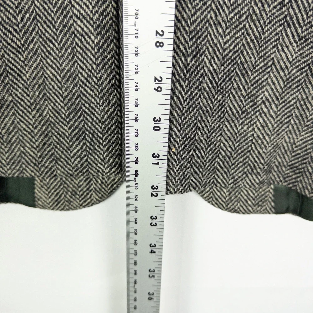 Vintage Savile Row Wool Herringbone Blazer Mens 42L Gray Tailored USA Dark Acade